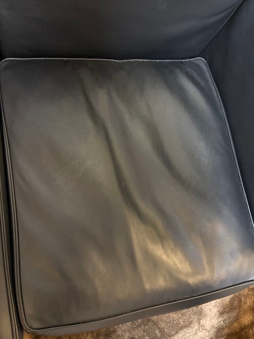 大塚家具　LC2 2人掛けソファ　本革　黒