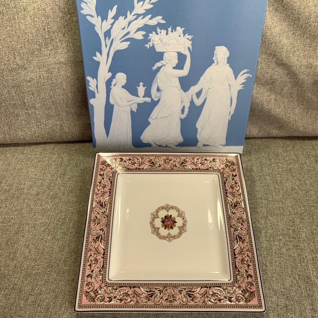 ウェッジウッド　フロレンティーン　ピンク　スクエアプレート　角皿