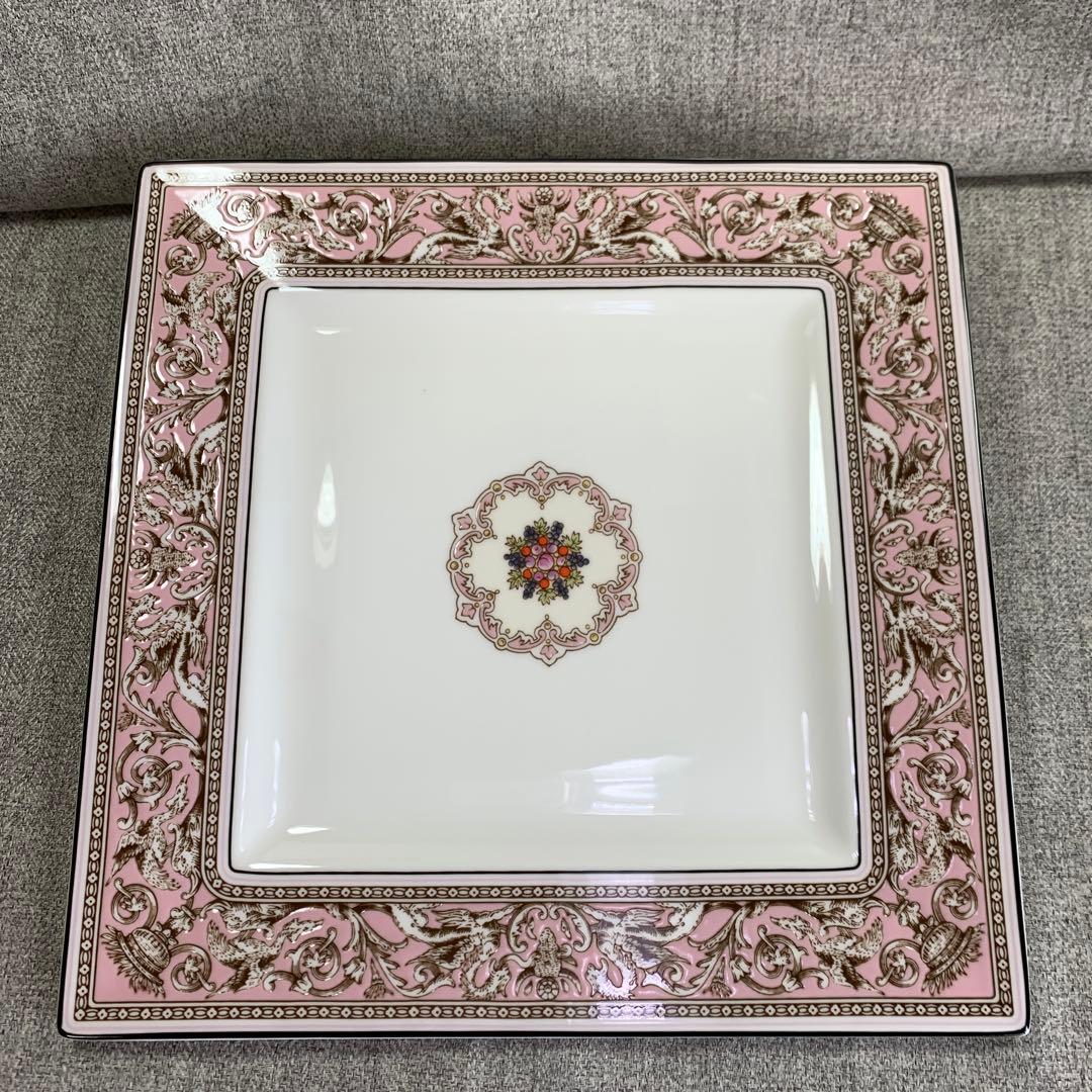 ウェッジウッド　フロレンティーン　ピンク　スクエアプレート　角皿