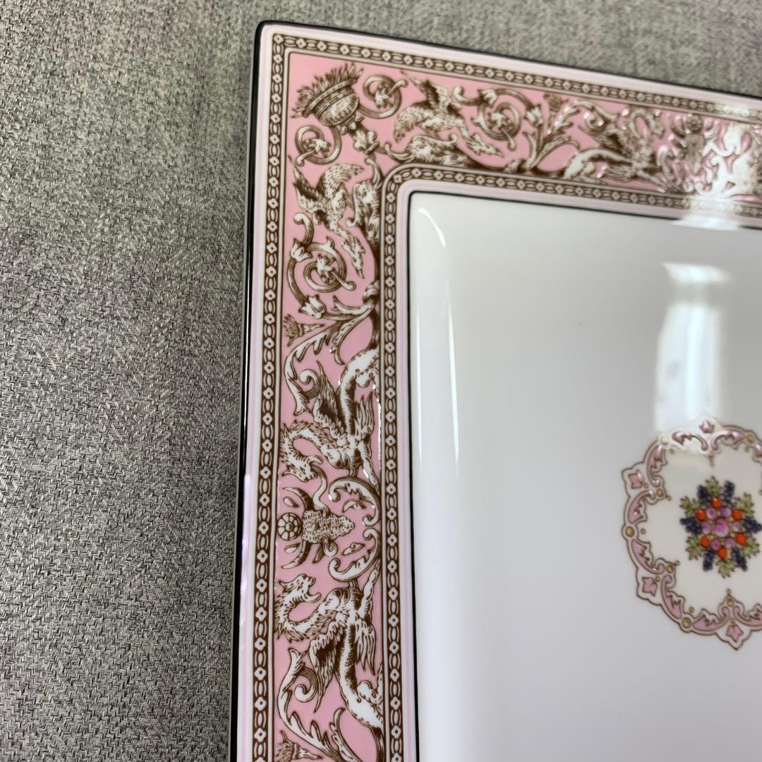 ウェッジウッド　フロレンティーン　ピンク　スクエアプレート　角皿