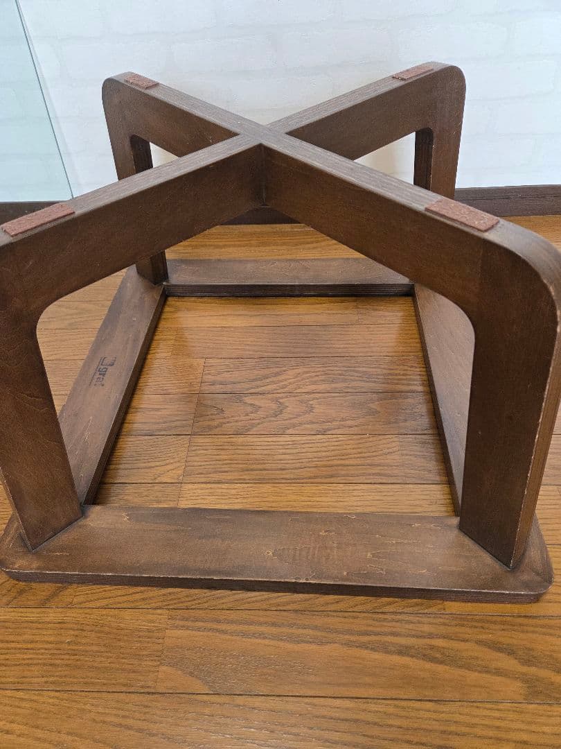 木製家具、ガラストップセンターテーブル、ローテーブル、