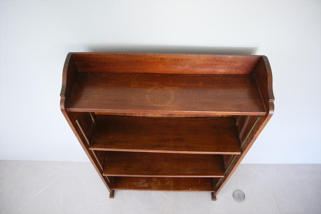 英国アンティーク木製ブックシェルフ/本棚/食器棚/飾り棚/収納ラック89-121