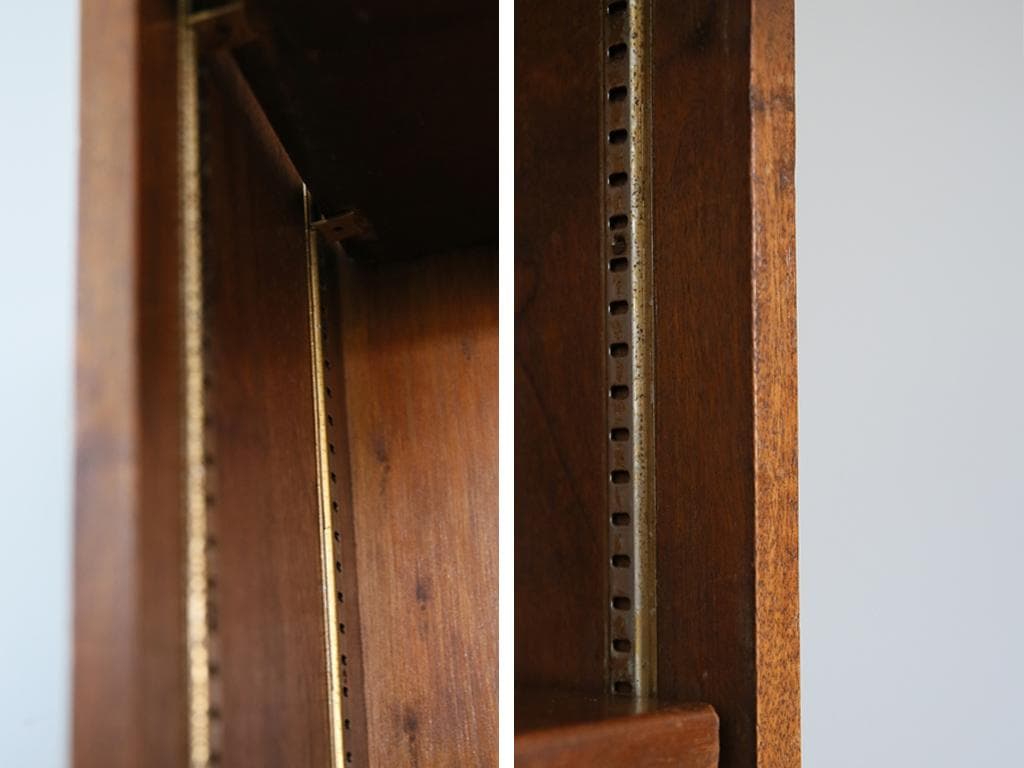 英国アンティーク木製ブックシェルフ/本棚/食器棚/飾り棚/収納ラック89-121