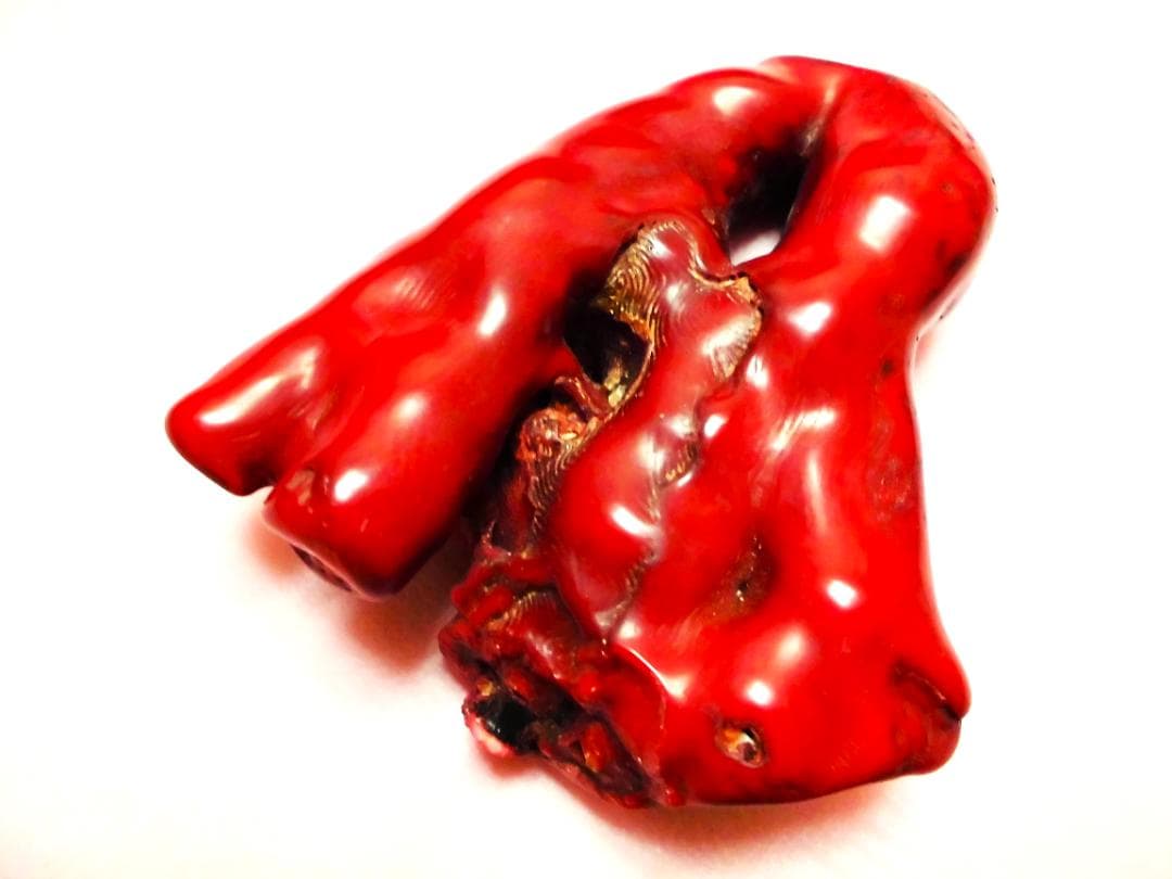 中国美術　天然　赤珊瑚　原木　骨董　珊瑚