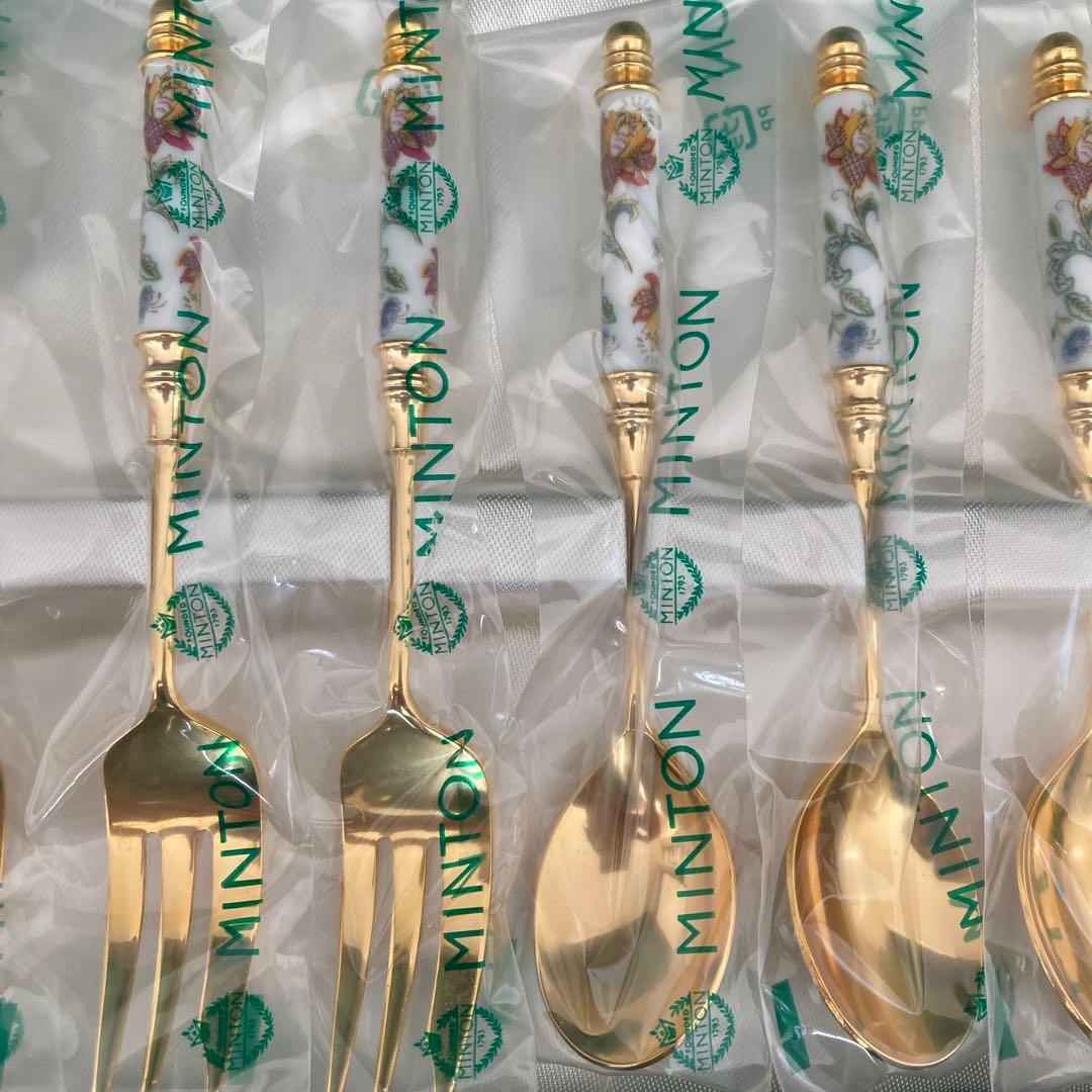MINTON ミントン ハドンホール スプーン&フォーク ゴールド仕様
