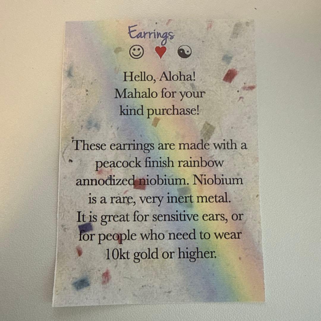 ハンドメイド シェルピアス カラフル