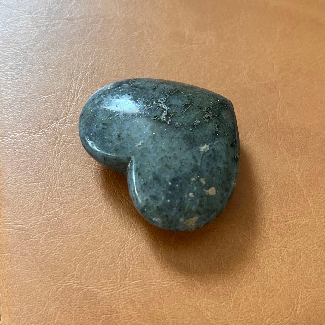 マーカサイト&セレナイト 生命の木 集中力と癒し ハート型 天然石 約5cm