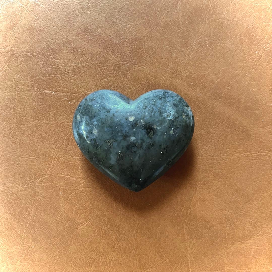 マーカサイト&セレナイト 生命の木 集中力と癒し ハート型 天然石 約5cm