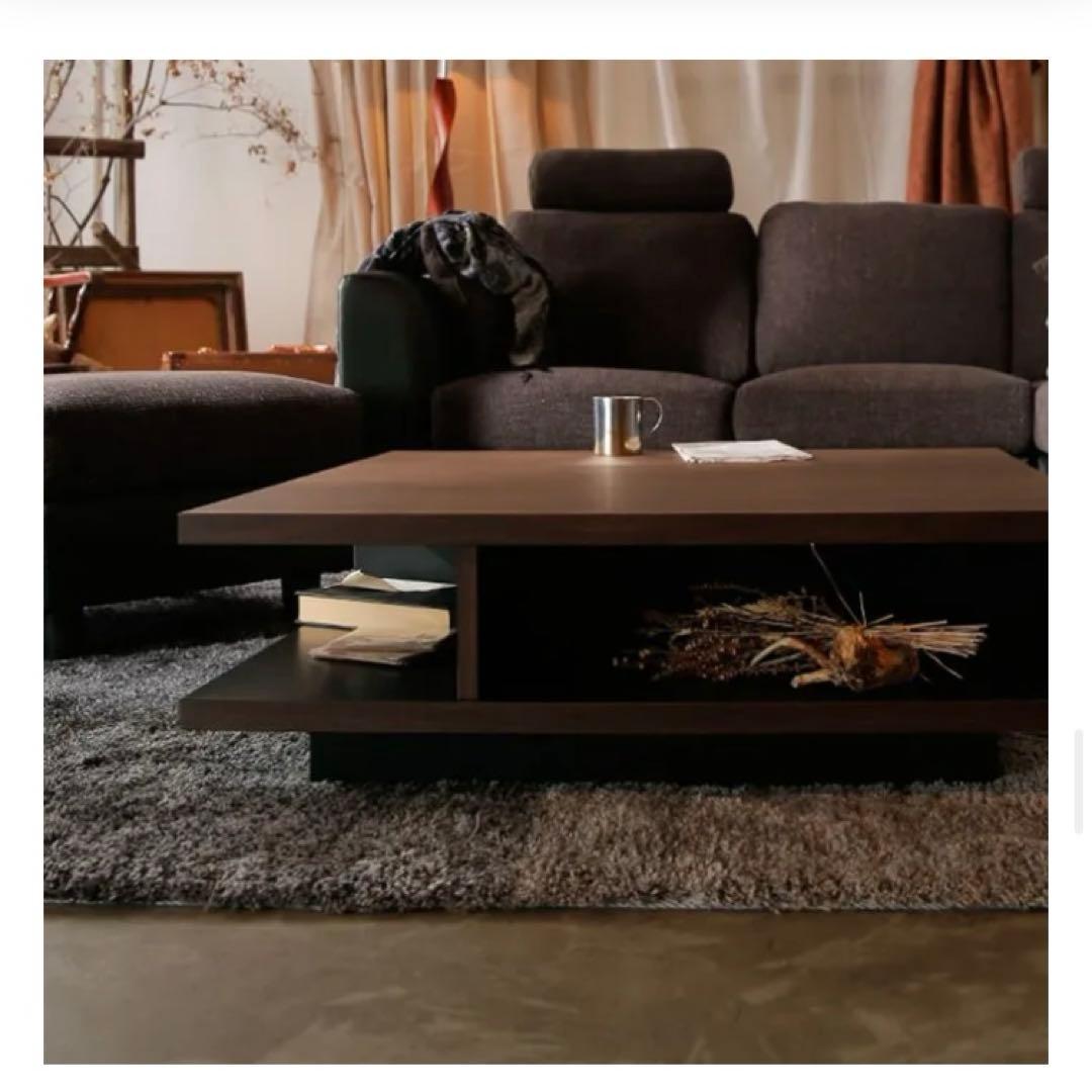 LOWYA【美品】【完売品】ローテーブル 収納付き　日本製