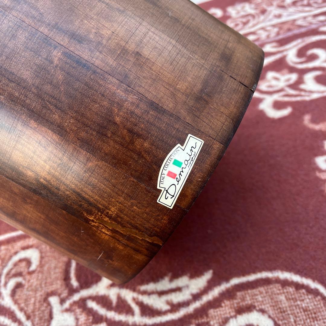 イタリア製◾️ Domain ドマン 木製無垢材 スツール 蓋付き収納 木製家具