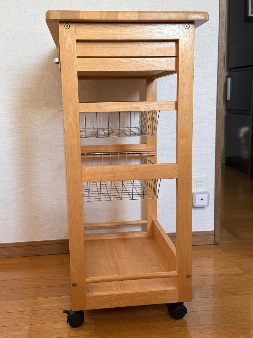 キャスター付きキッチンワゴン