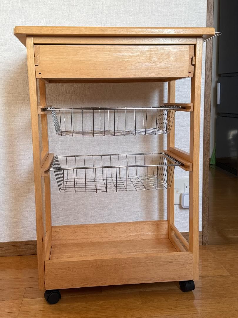キャスター付きキッチンワゴン