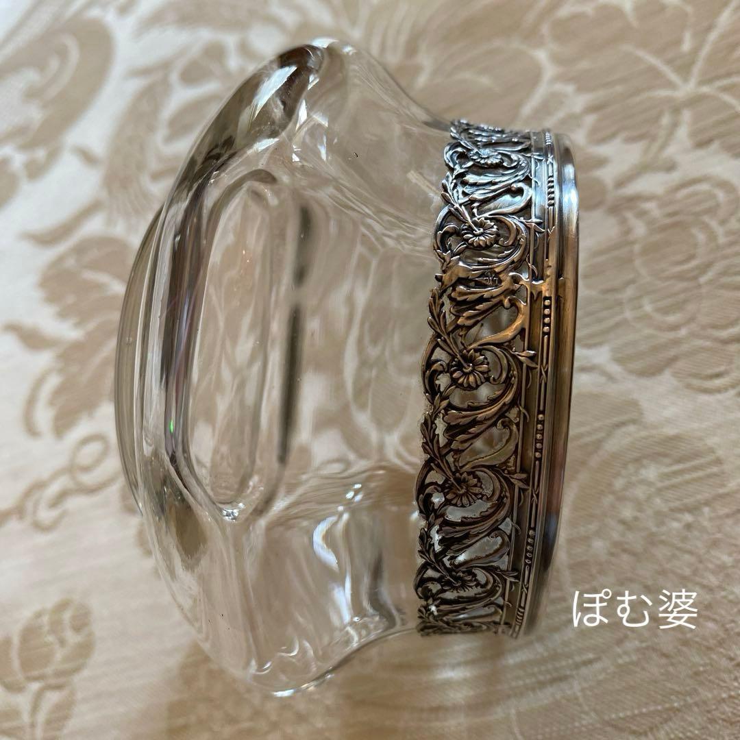 ①パリ窯／プレート ②ボンボニエール／クリスタル＋純銀 ③レードル／純銀