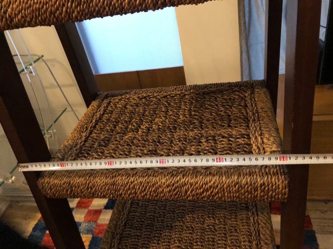 バリ家具　木製ラック 5段 ブラウン