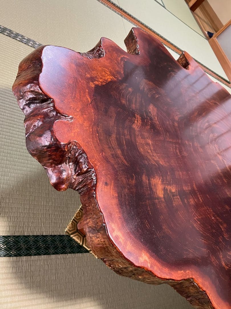 天然木　一枚板　無垢　座卓　テーブル