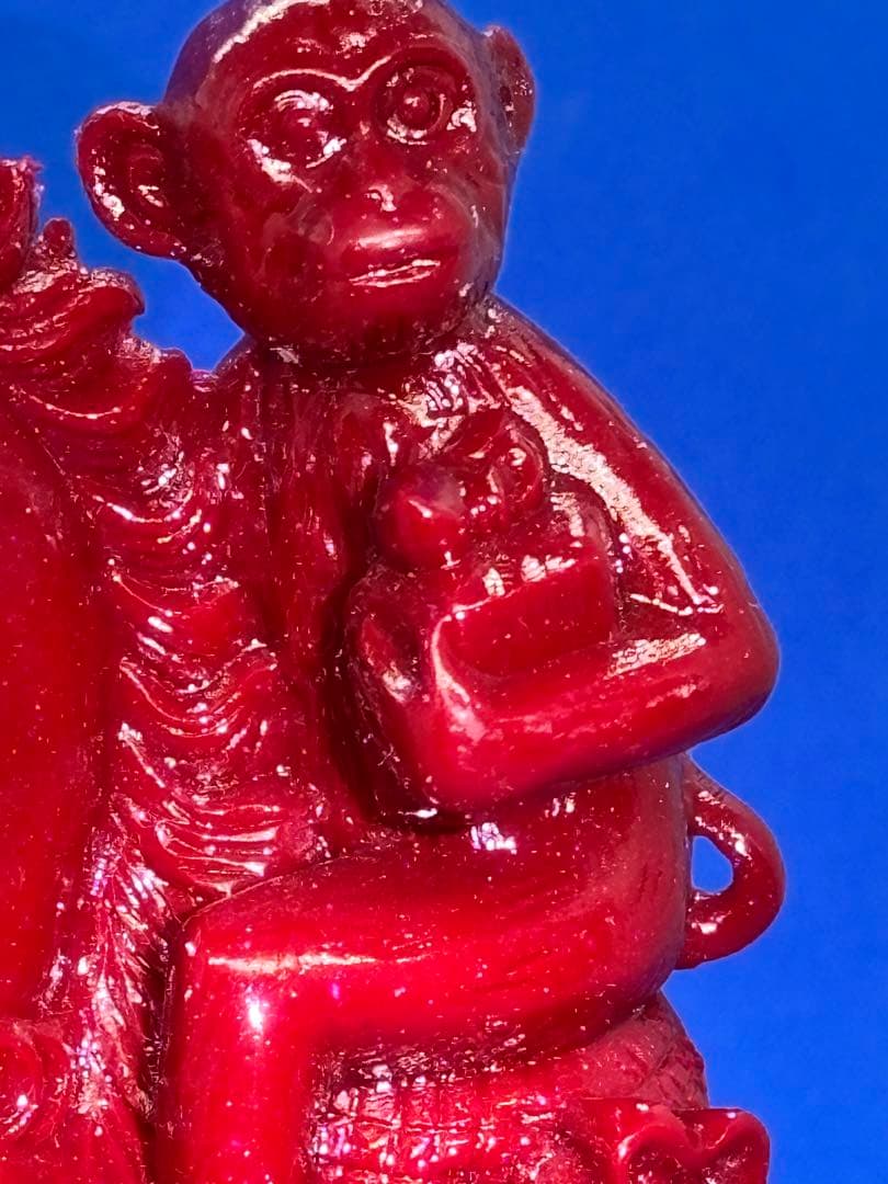 極美品 紫金砂・辰砂「馬上封侯」精雕置物 約14×10×5cm 490g5858