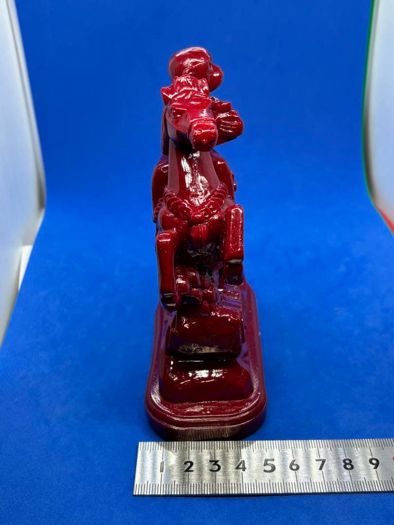 極美品 紫金砂・辰砂「馬上封侯」精雕置物 約14×10×5cm 490g5858