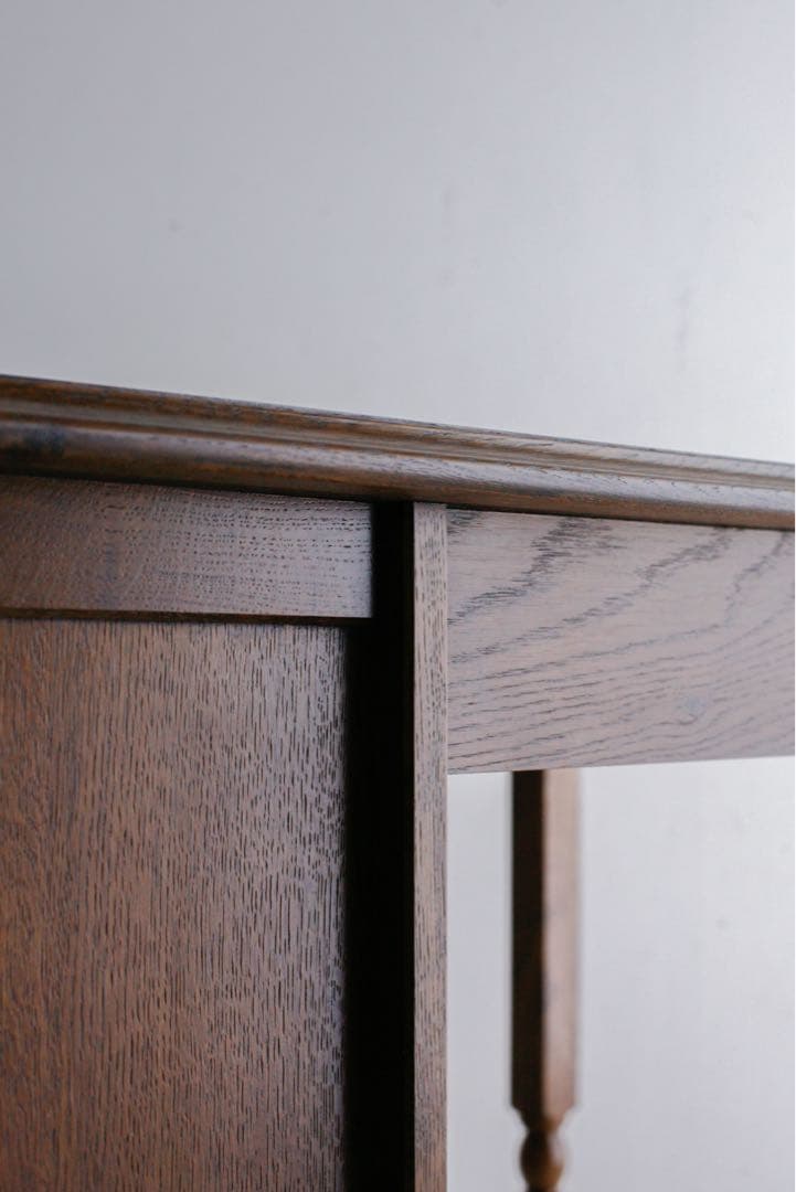 片袖机　アンティーク　デスク　テーブル　無垢材　タモ材　白木　古家具　古道具