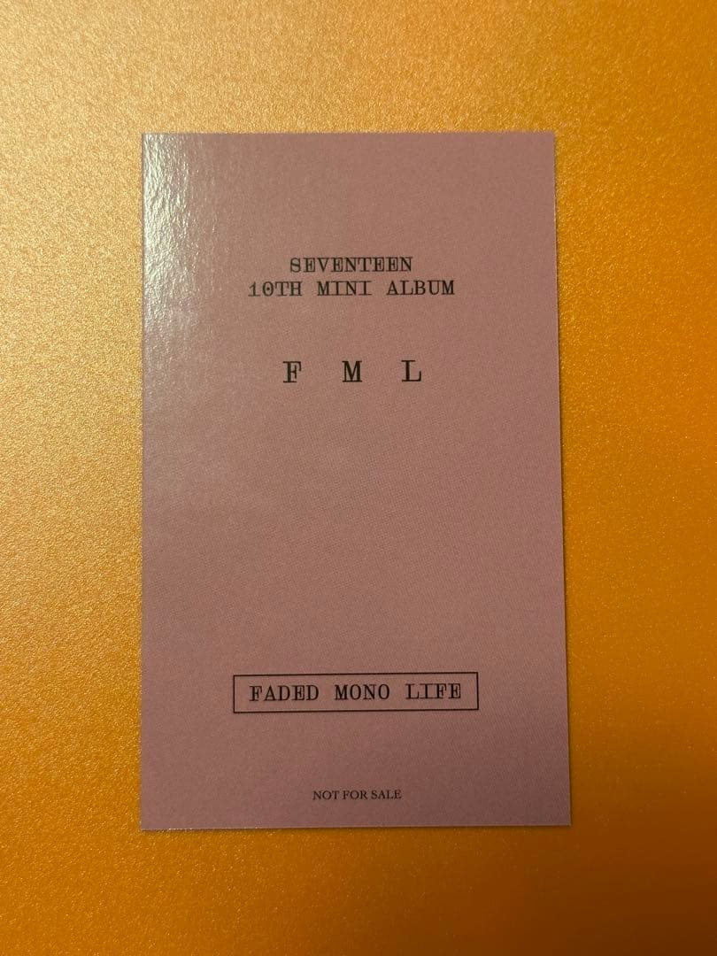 SEVENTEEN セブチ トレカ ドギョム FML 特典 - メルカリ