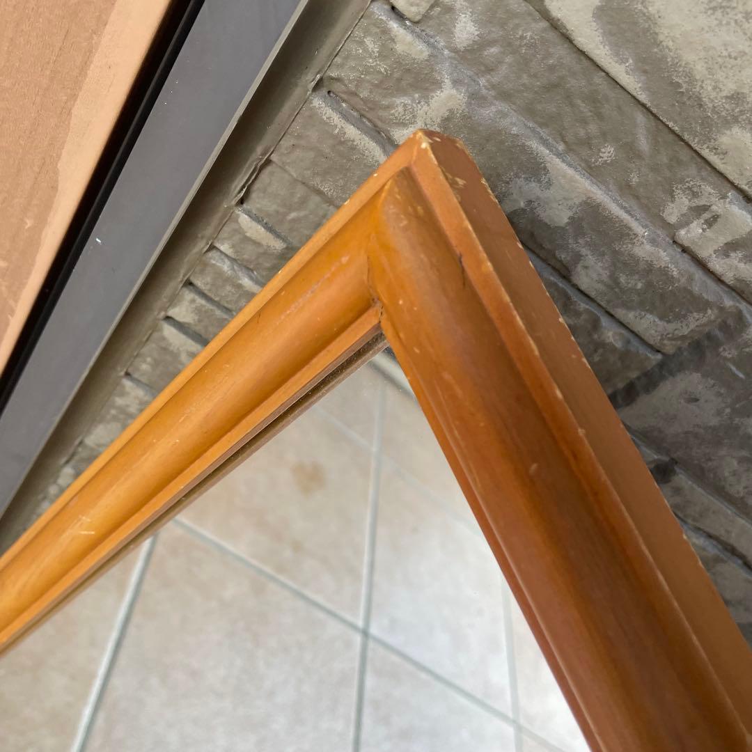 デンマーク製　1960's　ヴィンテージ　北欧　モダン　チーク　無垢 ミラー　C