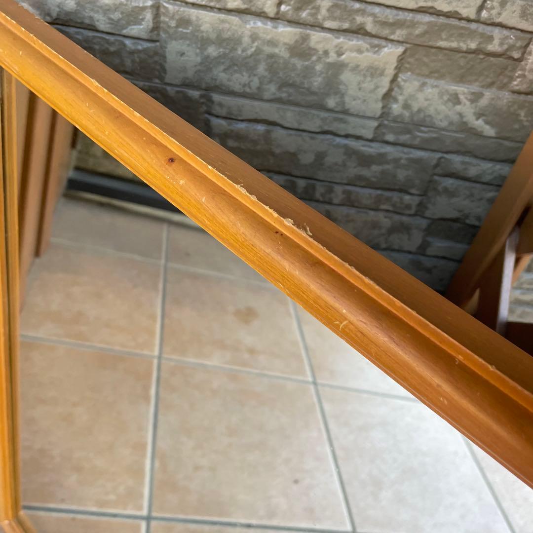 デンマーク製　1960's　ヴィンテージ　北欧　モダン　チーク　無垢 ミラー　C