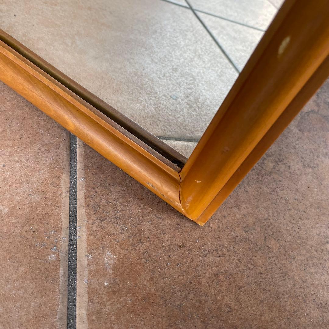 デンマーク製　1960's　ヴィンテージ　北欧　モダン　チーク　無垢 ミラー　C