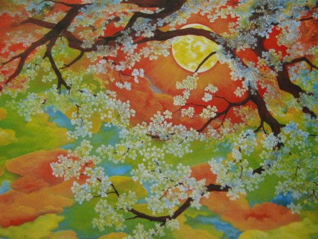 田中八絵、【和み桜（なごみざくら）】、希少な額装用画集より、美品、新品額装付