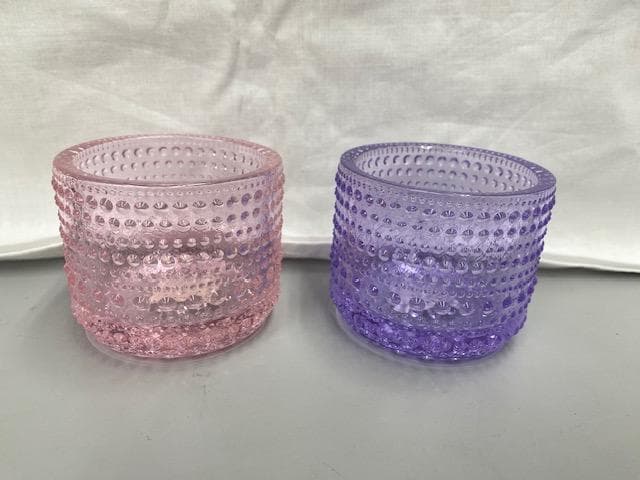 未使用　イッタラ カステヘルミ　キャンドルホルダー　ラベンダー＆ペールピンク