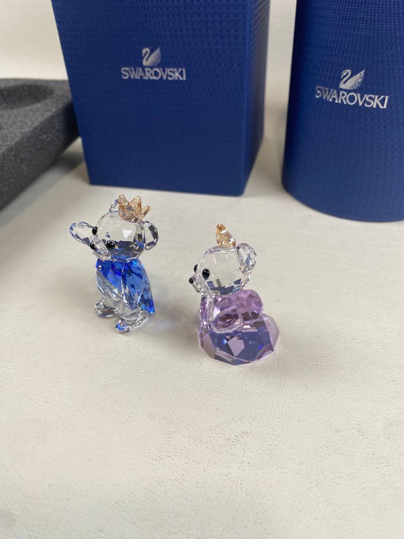 置物 SWAROVSKI KRIS BEAR PRINCE&PRINCESS