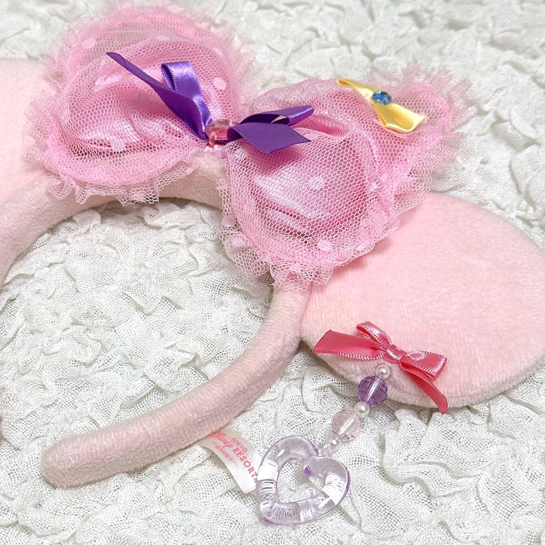 希少】【美品】ディズニー ミニー カチューシャ イヤリング リボン
