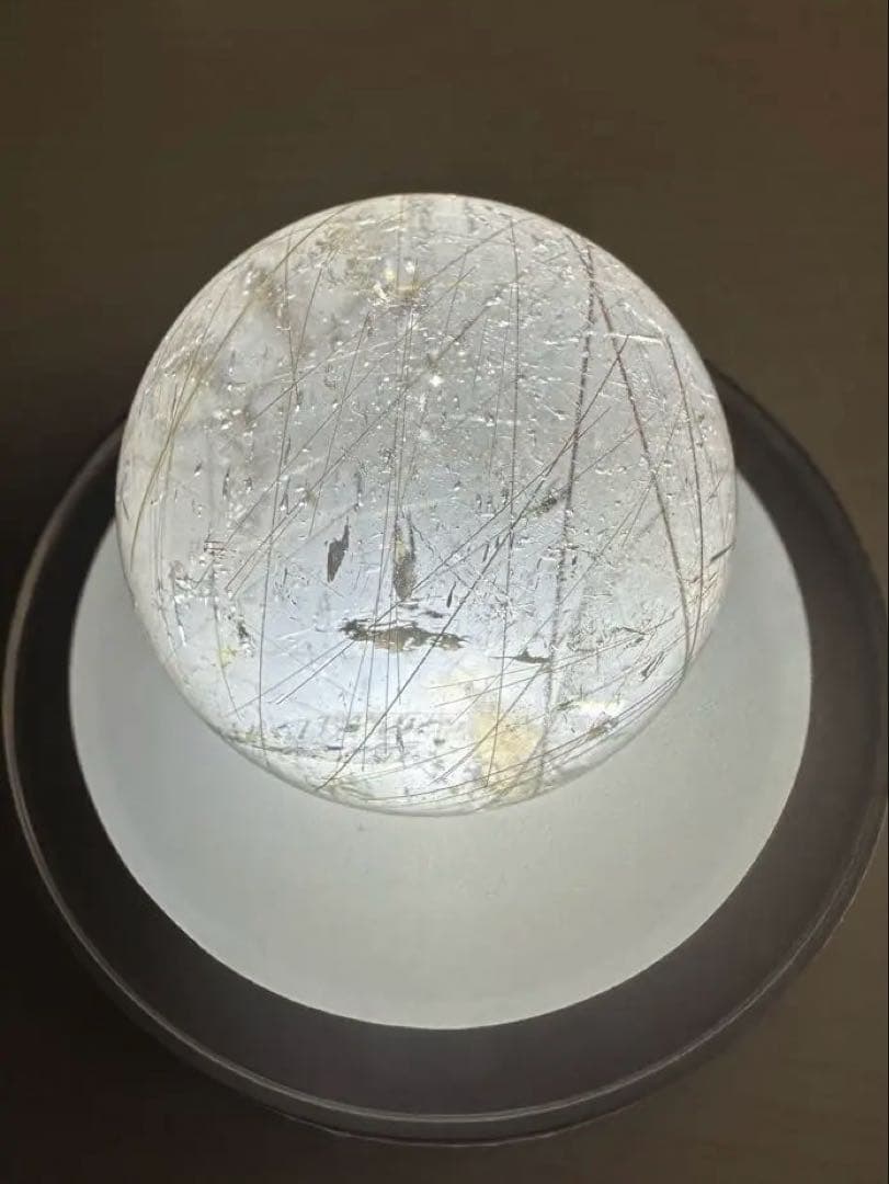 ルチルクォーツ　丸玉　針入り　スフィア