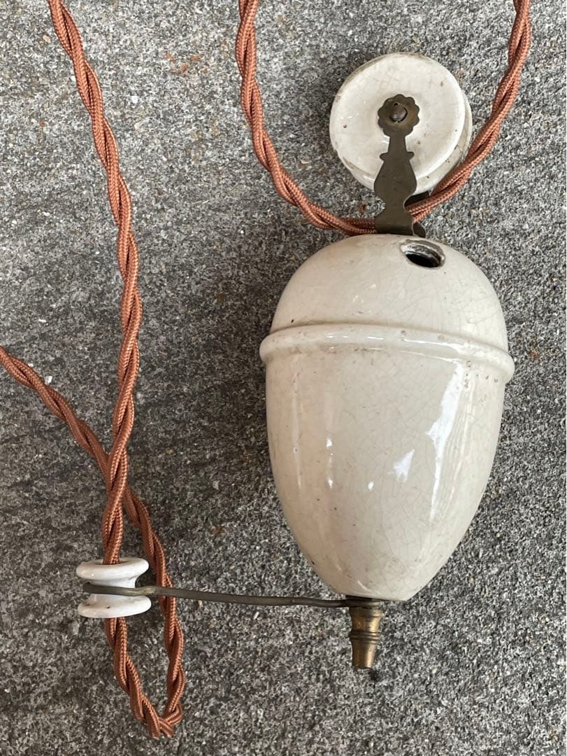 【merci】 2b. フランス　吊り下げ　滑車　ランプ　カフェ　アンティーク