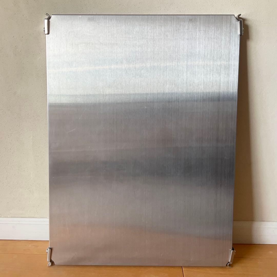 無印良品　ステンレスユニットシェルフ・ステンレス棚セット・小　キャスター付