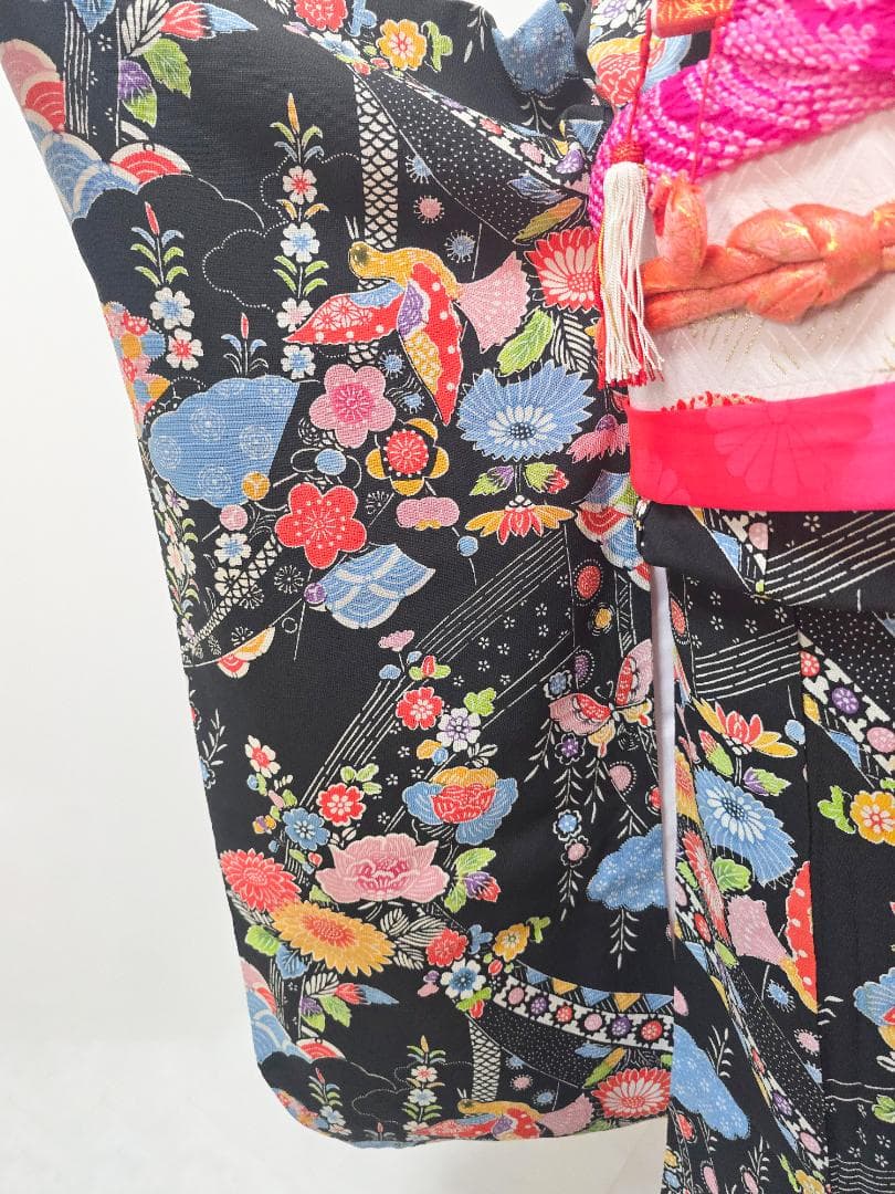 七五三　7歳　 正絹　着物　セット　女の子 c99