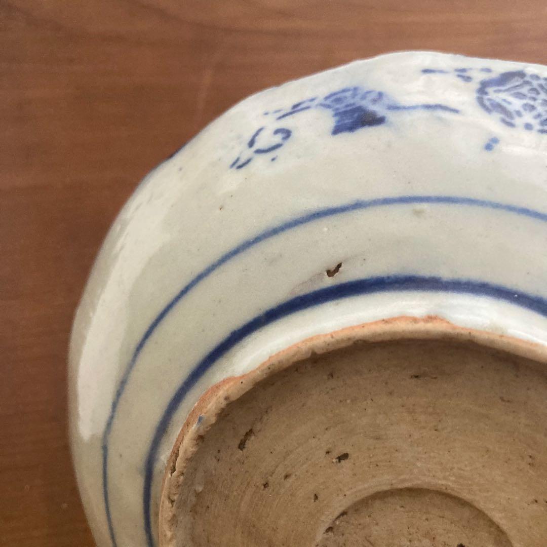 梅印判膾皿　中皿　小皿　雅姫や微塵唐草、染付、統制陶器や白山陶器、キナリノ好きに