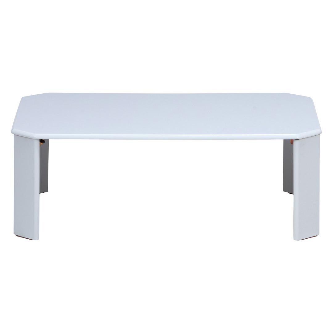 鏡面ローテーブル W90 ホワイト