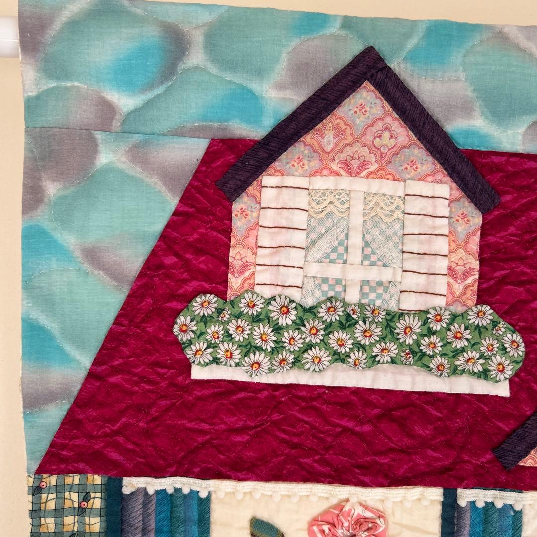 フラワーショップのフレンドシップキルト　パッチワークタペストリー