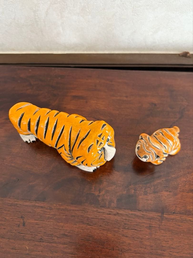 ビンテージアーテサニア・リンコナダ ハンドメイド トラ 親子　ウルグアイ