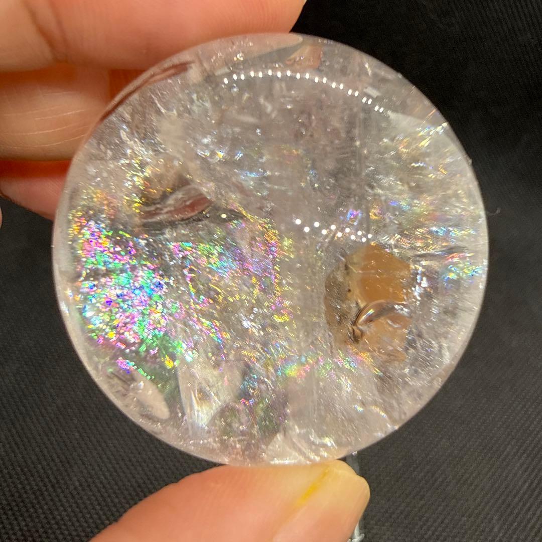 爆虹♪天然石　ピンクアゼツライト【ファイヤー共生】ランダム台座セット♪