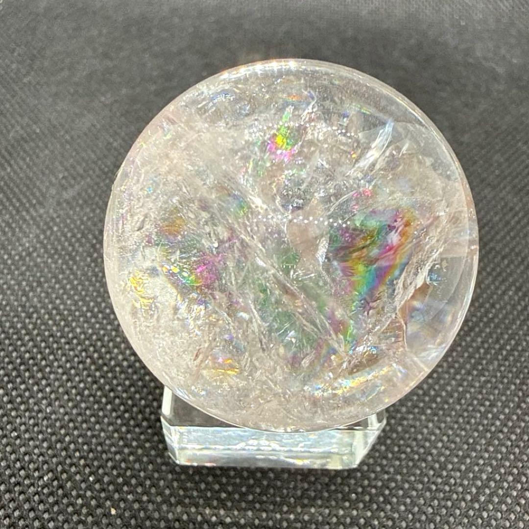 爆虹♪天然石　ピンクアゼツライト【ファイヤー共生】ランダム台座セット♪