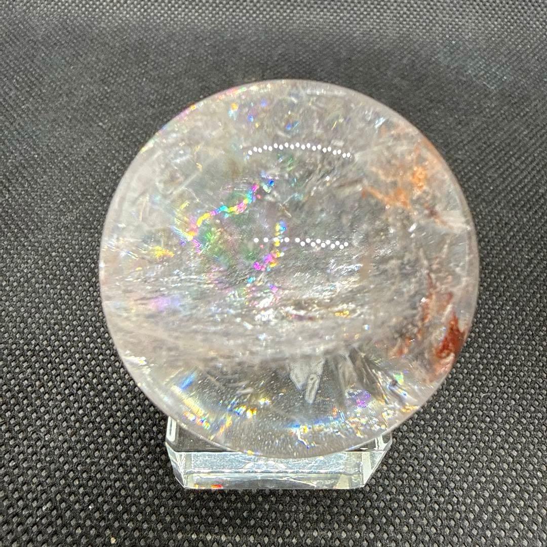 爆虹♪天然石　ピンクアゼツライト【ファイヤー共生】ランダム台座セット♪