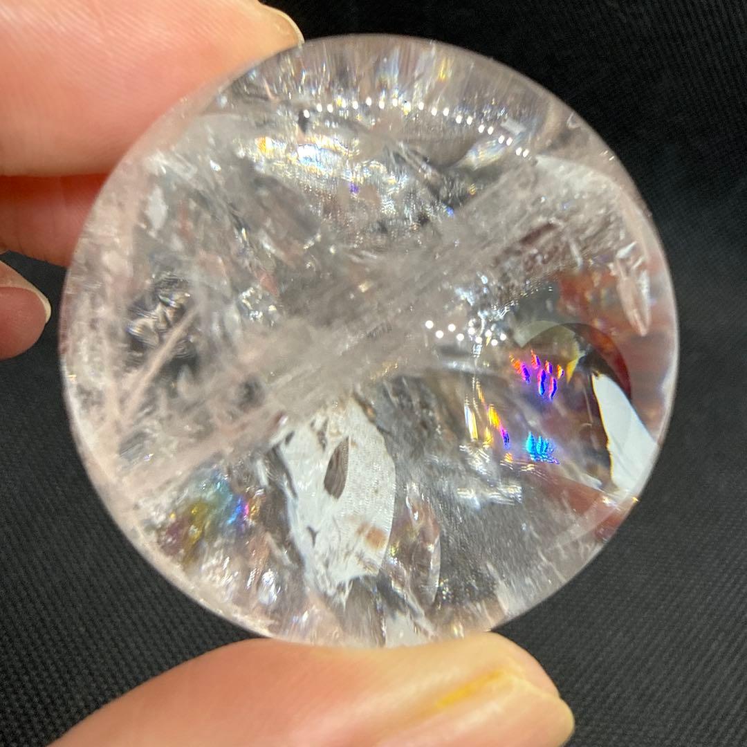 爆虹♪天然石　ピンクアゼツライト【ファイヤー共生】ランダム台座セット♪