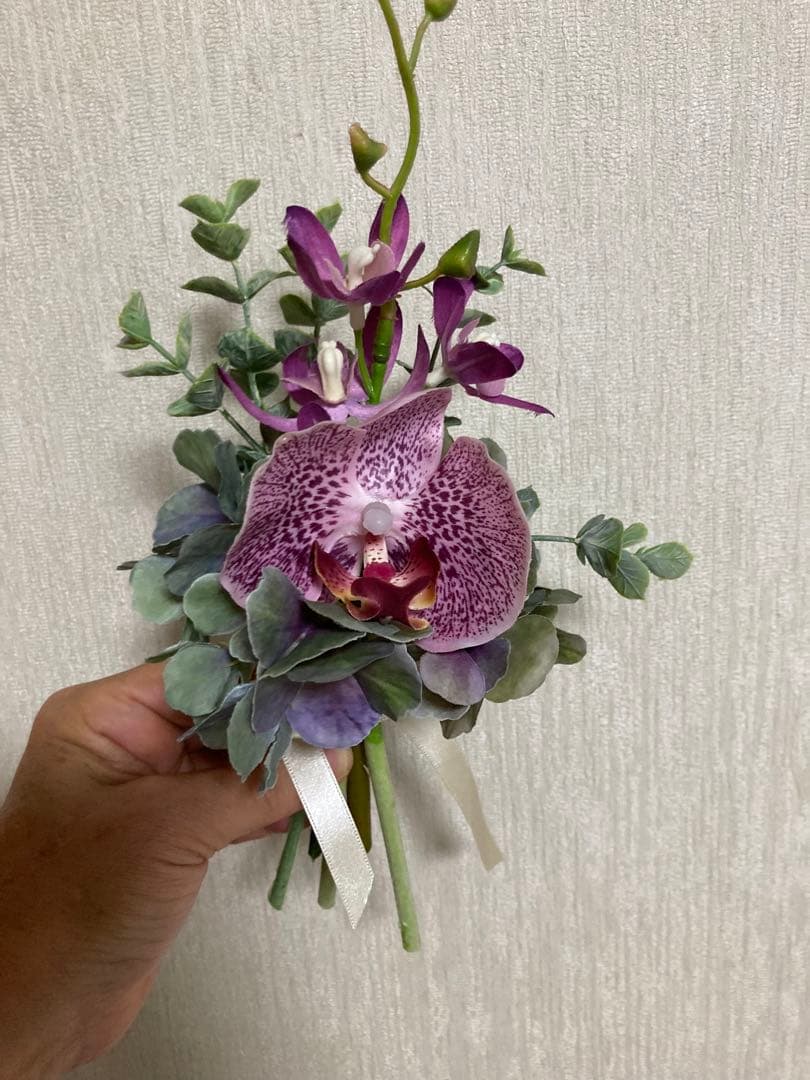 大人可愛いアーティフィシャルフラワーブーケ&ブートニア