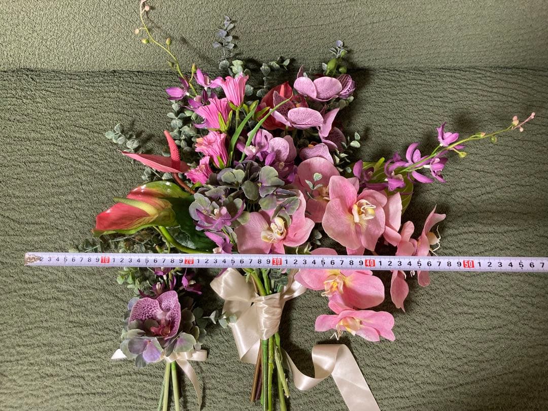 大人可愛いアーティフィシャルフラワーブーケ&ブートニア