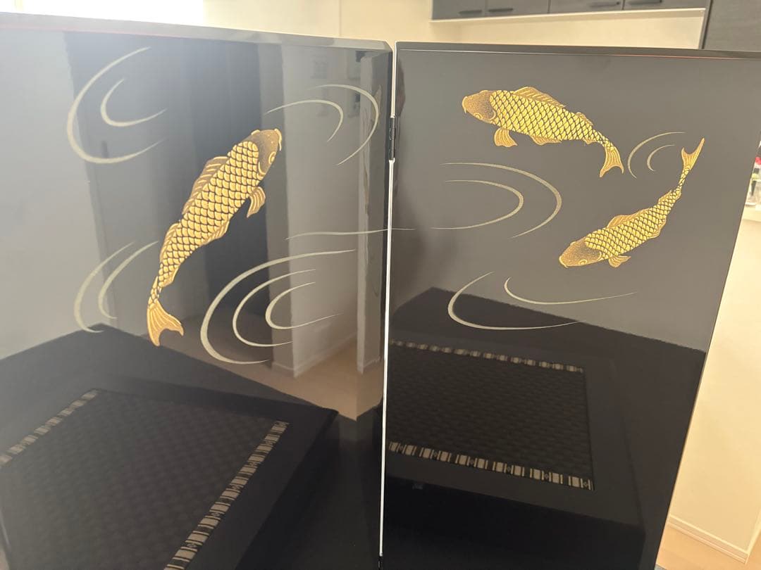 五月人形用　台、研出し屏風セット