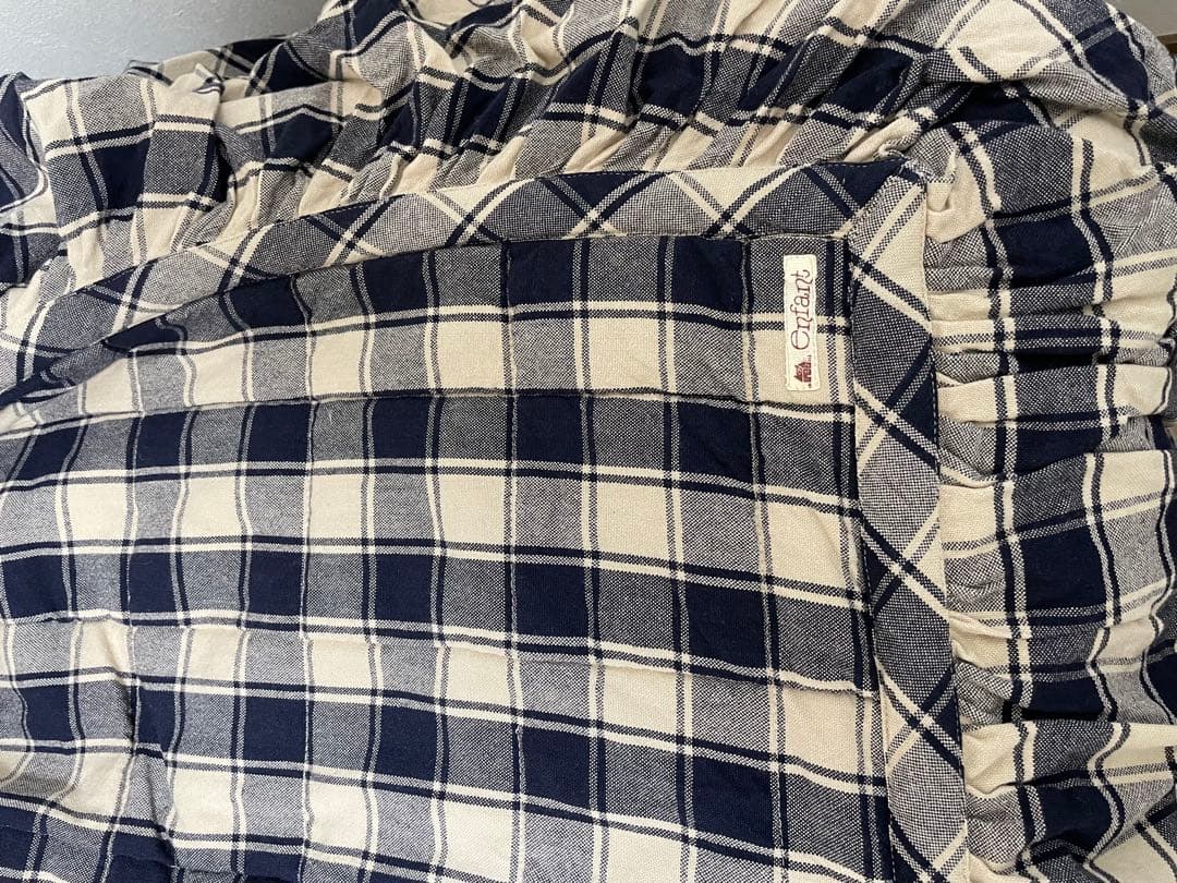 アンファン ベッドスカート マルチカバー　キルト　カントリー　アントステラ　青