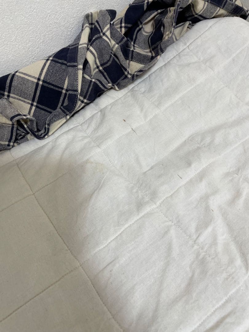 アンファン ベッドスカート マルチカバー　キルト　カントリー　アントステラ　青