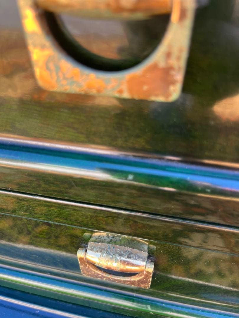 ドレッサー 鏡台 緑 昭和レトロ 当時物 アンティーク ビンテージ インテリア