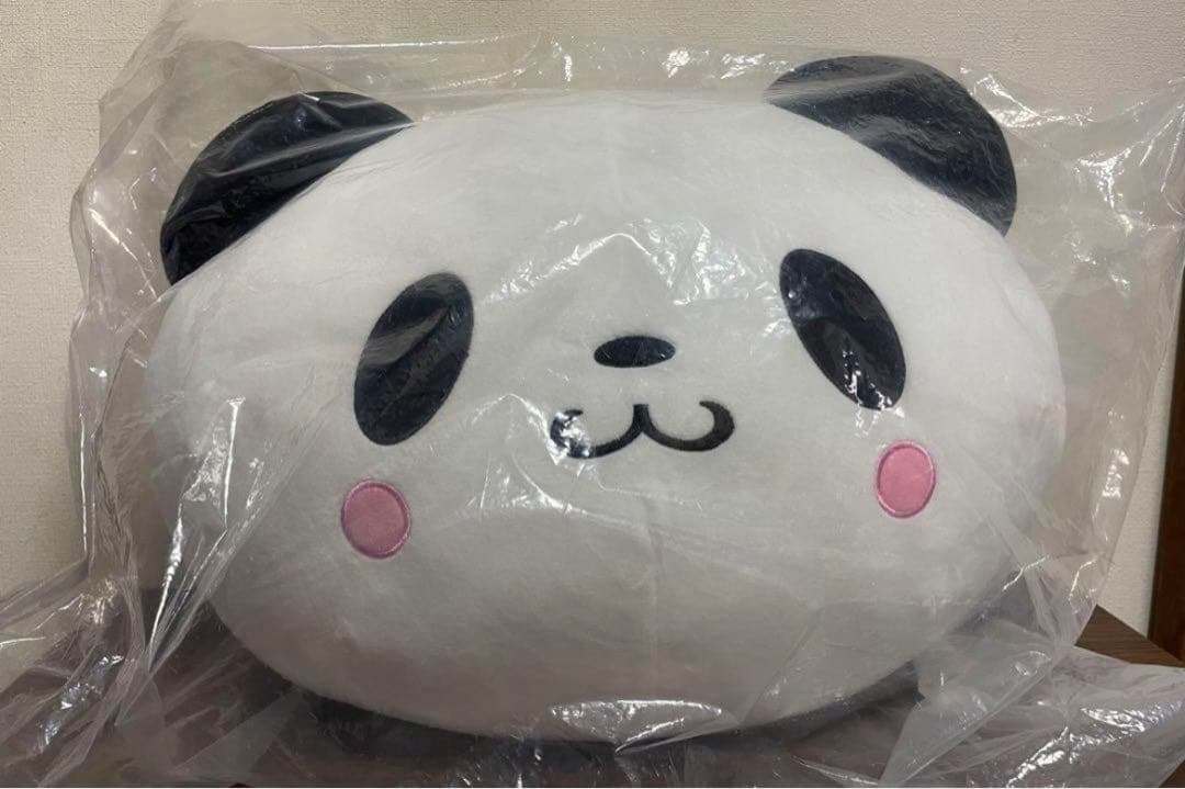 BIGサイズ　おかいものパンダ　フェイス型クッション　楽天　非売品