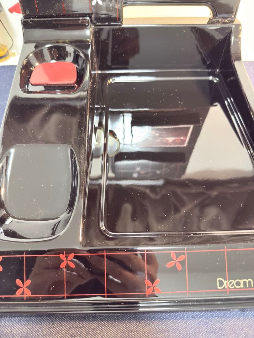 【未開封/動作OK】超希少 昭和レトロ 電話台 オルゴール付時計 漆器風 当時物